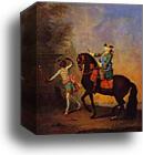 Portrait of Empress Elizaveta Petrovna on Horseback Followed by an Arab Boy by Georg Christoph Grooth (Aka Kleine Grooth), Canvas Print