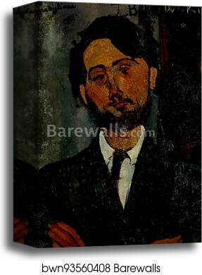 Portrait of Léopold Zborowski by Amedeo Modigliani, Canvas Print