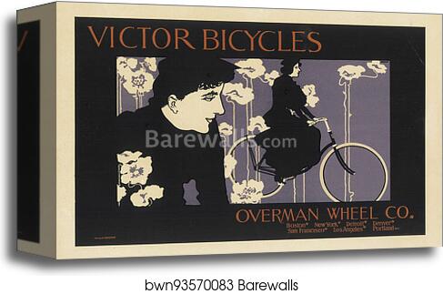 Victor Bicycles by Will H. Bradley, Canvas Print