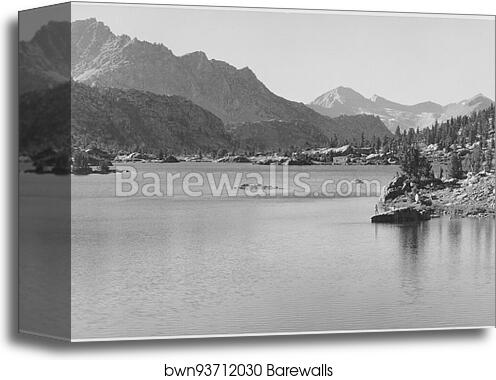Rac Lake, Kings River Canyon (Proposed as a national park), California, 1936.  Photographs of National Parks and Monuments, compiled 1941 - 1942, documenting the period ca. 1933 - 1942 by Ansel Adams (1902-1984), Canvas Print