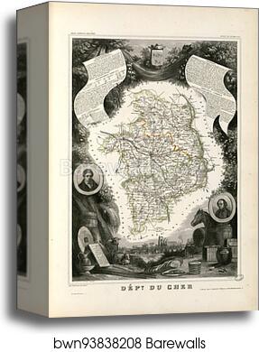 Dépt. du Cher (région du centre) by Victor Jules Levasseur, Canvas Print