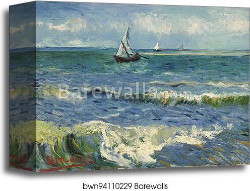 Seascape near Les Saintes-Maries-de-la-Mer by Vincent Van Gogh, Canvas Print