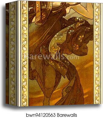 Evening Star by Alphonse Mucha, Canvas Print