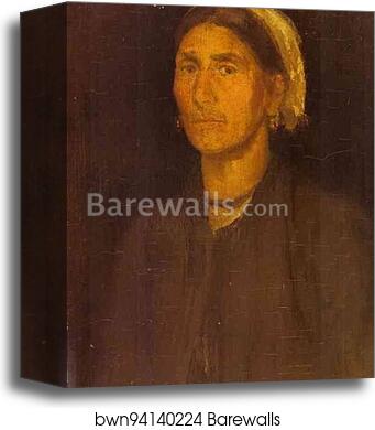 Head of a Peasant Woman by James Abbott Mcneill Whistler, Canvas Print