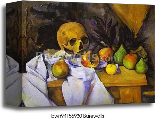 Still Life with a Skull by Paul Cézanne, Canvas Print