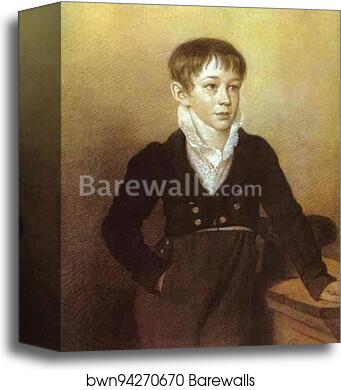 Portrait of an Unknown Boy by Orest Kiprensky, Canvas Print