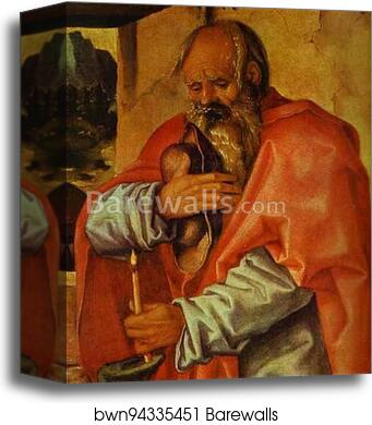 The Nativity. Detail by Hans Baldung, Called Grien, Canvas Print