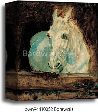 The White Horse "Gazelle", 1881 by Henri De Toulouse-Lautrec, Canvas Print The White Horse "Gazelle", 1881 by Henri De Toulouse-Lautrec, Canvas Print