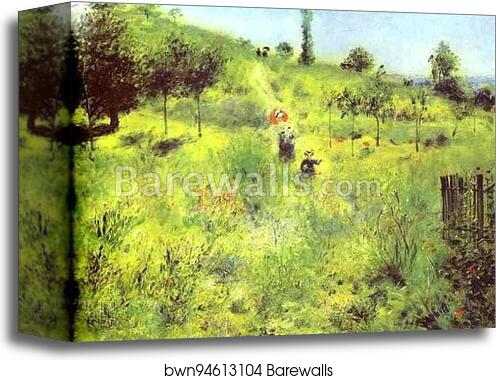 Country Footpath in the Summer by Pierre-Auguste Renoir, Canvas Print