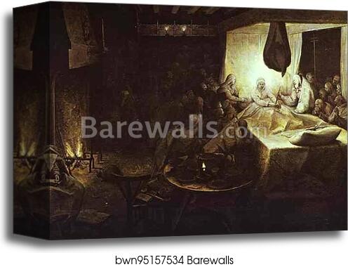 The Death of the Virgin by Pieter Bruegel The Elder, Canvas Print