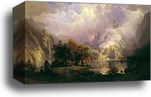 Rocky Mountain Landscape by Albert Bierstadt, Canvas Print