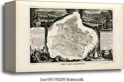 Dépt. des Ardennes (région du nord) by Victor Jules Levasseur, Canvas Print
