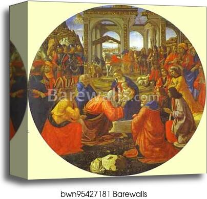 The Adoration of the Magi by Domenico Ghirlandaio, Canvas Print