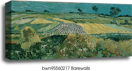 The Plain of Auvers / Wheat Fields near Auvers by Vincent Van Gogh, Canvas Print