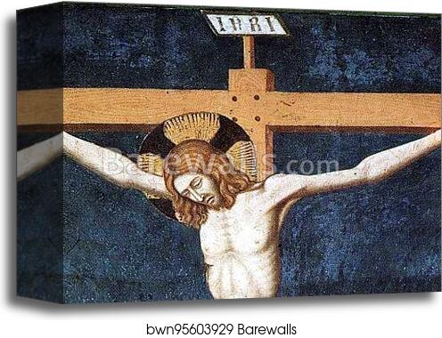 Crucifixion. Detail by Pietro Cavallini, Canvas Print