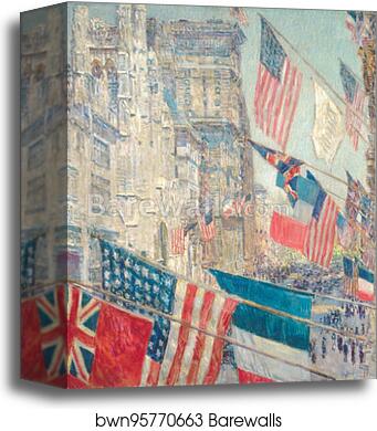 Allies Day, May 1917 by Childe Hassam, Canvas Print
