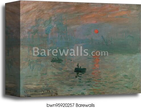 Impression, Sunrise by Claude Monet, Canvas Print