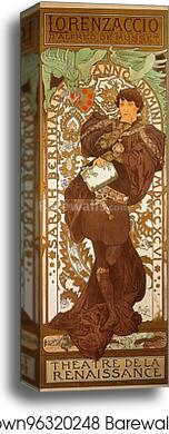 Lorenzaccio by Alphonse Mucha, Canvas Print