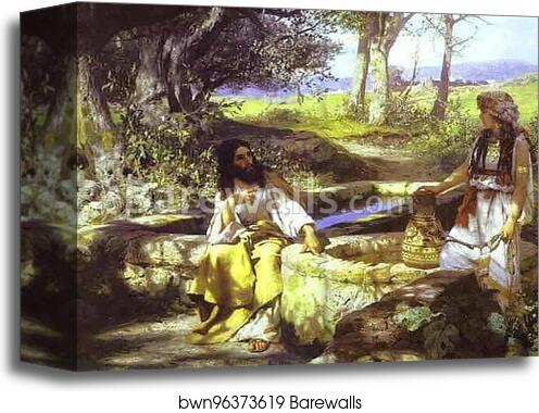 Christ and the Samaritan Woman by Henryk Hector Siemiradzki, Canvas Print