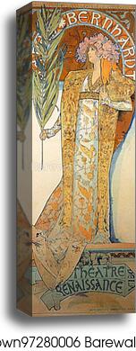 Gismonda by Alphonse Mucha, Canvas Print