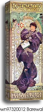 Lorenzaccio by Alphonse Mucha, Canvas Print