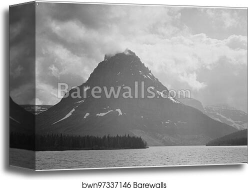 Two Medicine Lake, Glacier National Park, Montana.  Photographs of National Parks and Monuments, compiled 1941 - 1942, documenting the period ca. 1933 - 1942 by Ansel Adams (1902-1984), Canvas Print