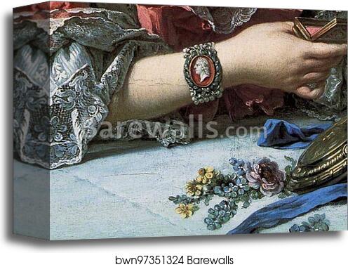 Madame de Pompadour at her Dressing Table. Detail by François Boucher, Canvas Print Madame de Pompadour at her Dressing Table. Detail by François Boucher, Canvas Print