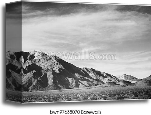View of mountains, "Near Death Valley," California.  Photographs of National Parks and Monuments, compiled 1941 - 1942, documenting the period ca. 1933 - 1942 by Ansel Adams (1902-1984), Canvas Print