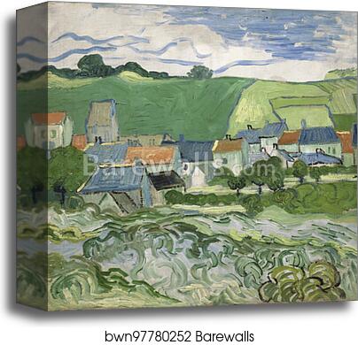 View of Auvers by Vincent Van Gogh, Canvas Print