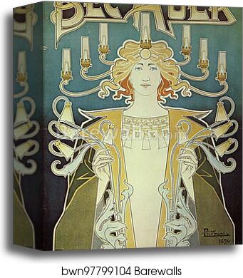 Bec Auer, incandescent gas mantles by Henri Privat-Livemont, Canvas Print