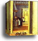 Birth of the Virgin. Detail by Vittore Carpaccio, Canvas Print