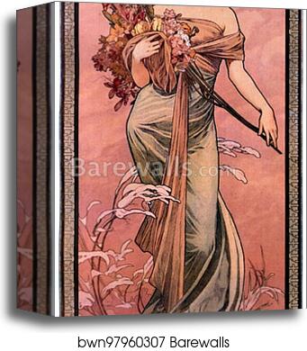 Spring by Alphonse Mucha, Canvas Print