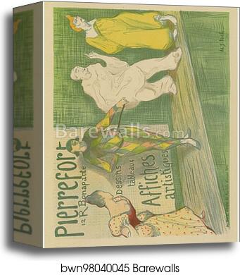 Les "Affiches artistiques Pierrefort" by Henri-Gabriel Ibels, Canvas Print