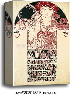 Mucha Exhibition/Exposition Mucha by Alphonse Mucha, Canvas Print
