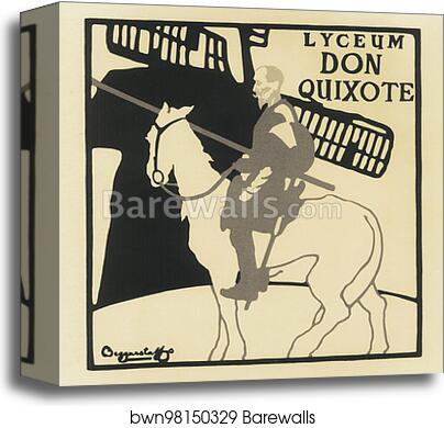 Le Théâtre Lyceum, "Don Quixote" by William Nicholson, Canvas Print