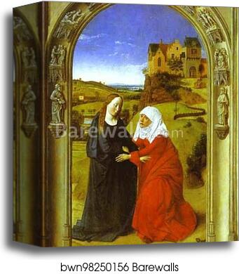 The Visitation by Dieric Bouts The Elder, Canvas Print