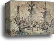 Ship with Revelling Sailors by Hans Holbein The Younger, Canvas Print