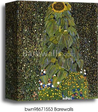 The Sunflower. Detail by Gustav Klimt, Canvas Print
