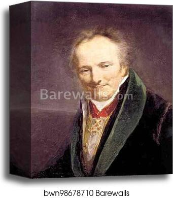 Portrait of Baron Vivant Denon (1747-1825) by Pierre-Paul Prud'Hon, Canvas Print