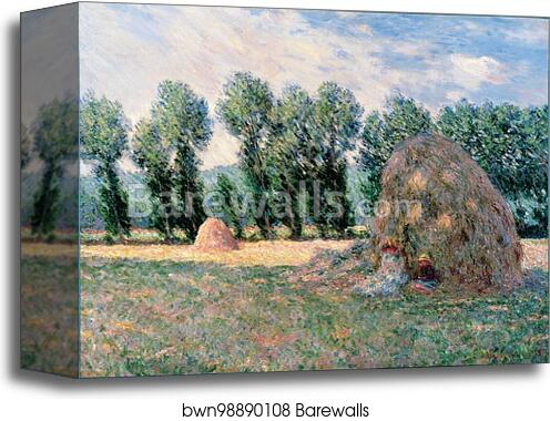 Haystacks by Claude Monet, Canvas Print