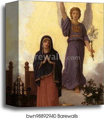 The Annunciation by William-Adolphe Bouguereau, Canvas Print The Annunciation by William-Adolphe Bouguereau, Canvas Print