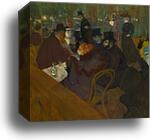 At the Moulin Rouge by Henri De Toulouse-Lautrec, Canvas Print
