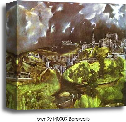 View of Toledo by El Greco, Canvas Print