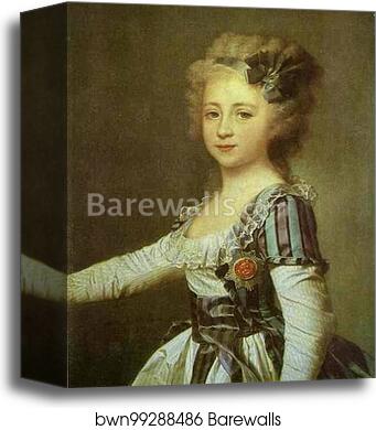 Portrait of Grand Duchess Elena Pavlovna as a Child by Dmitry Levitzky, Canvas Print