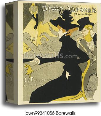 Le concert "Divan Japonais" by Henri De Toulouse-Lautrec, Canvas Print Le concert "Divan Japonais" by Henri De Toulouse-Lautrec, Canvas Print
