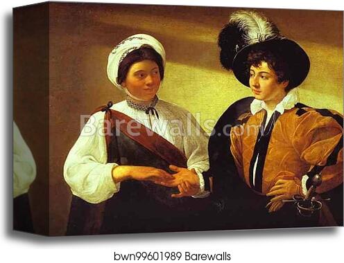The Fortune-Teller by Caravaggio, Canvas Print