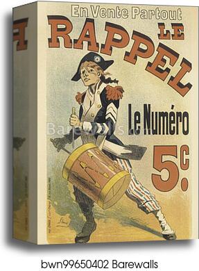 Le journal "Le Rappel" by Jules Chéret, Canvas Print
