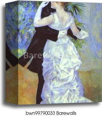 City Dance (Suzanne Valadon and Eugène Pierre Lestringuez) by Pierre-Auguste Renoir, Canvas Print